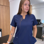 Camisa Scrub Feminino Azul Marinho - Jalecos Primacor